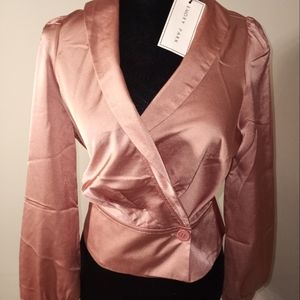 Emory park crisscross blush rose blouse